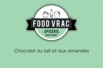 Tablette de chocolat au lait et aux amandes, sans lécithine - Bio - Food Vrac - Albi - Tarn