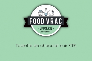 Tablette de chocolat noir 70% - Food Vrac