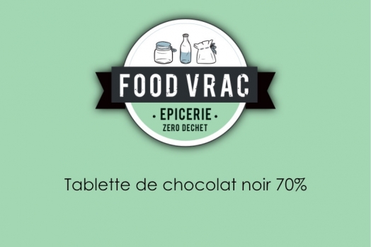 Tablette de chocolat noir 70% - Food Vrac