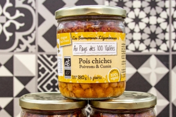 Pois chiches, poivrons & Cumin - La Naucelloise - Bio - 380gr